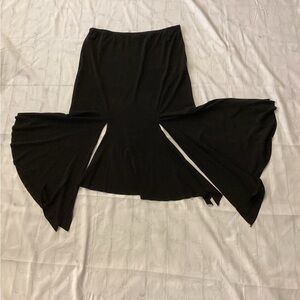 VINTAGE Topia Black Midi Skirt with Flared Desi